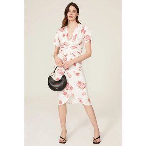 Les Reveries Front Twist Midi Dress – Size S, Flattering Silhouette